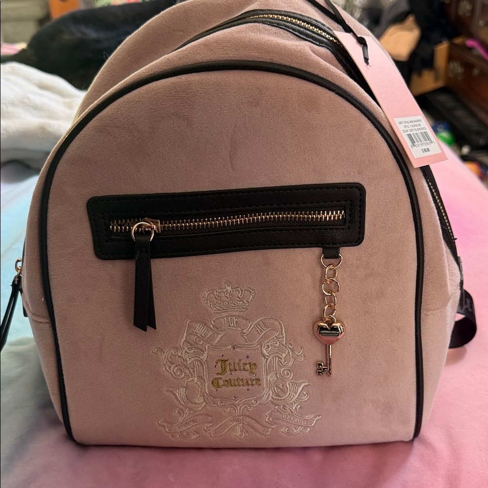 Juicy Couture Blush mini Backpack with Key Charm